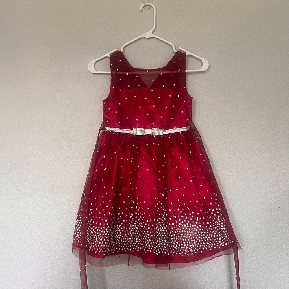Jona Michelle Red Dress with Silver Details